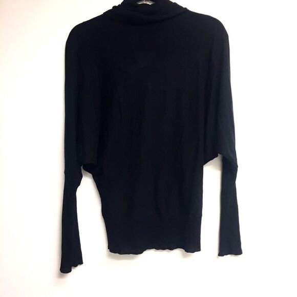 LINE THE LABEL KNITWEAR Cashmere Cowl Neck Dolman Sleeve Sweater Black S - Picture 5 of 8